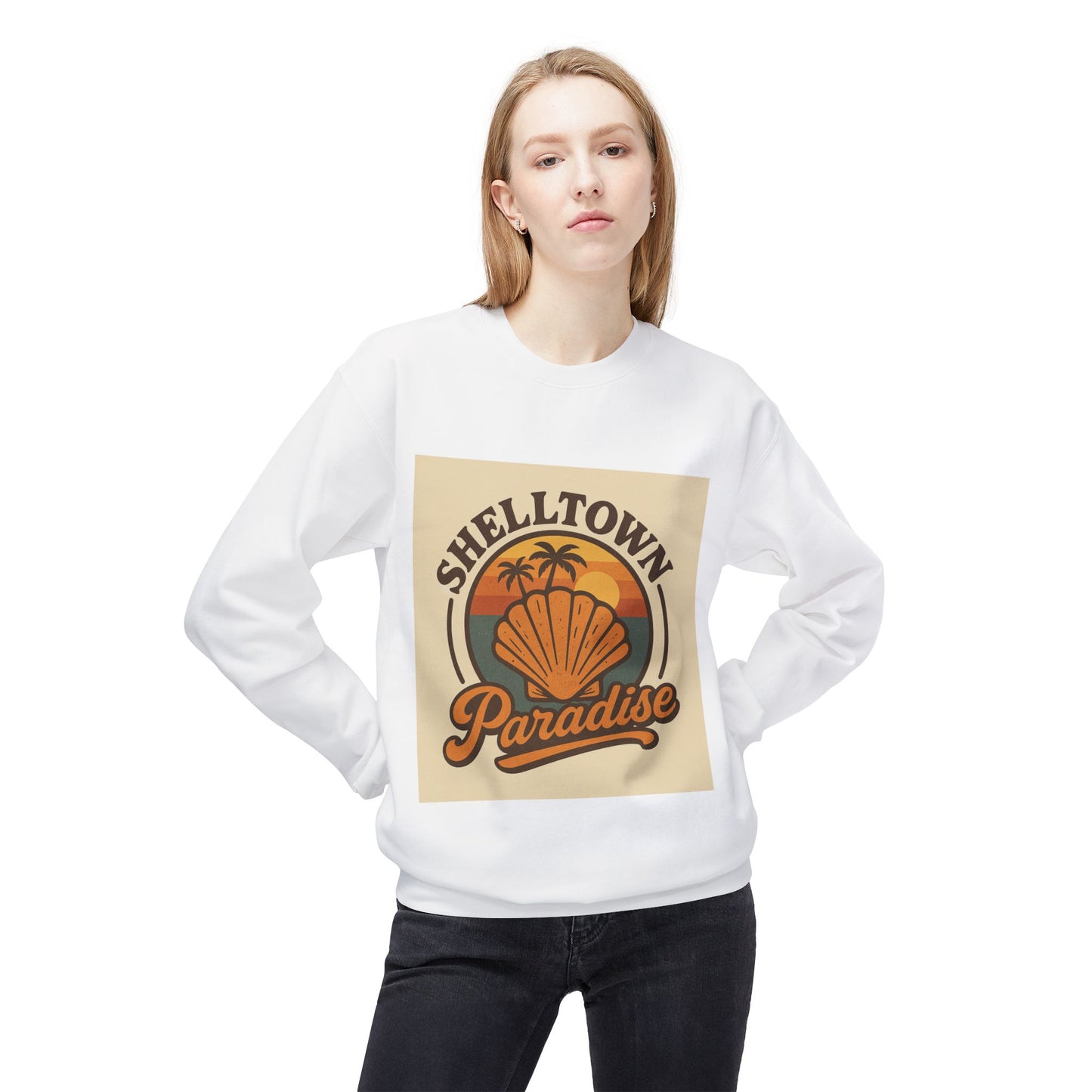 Shelltown Paradise Unisex Logo Crewneck Sweatshirt