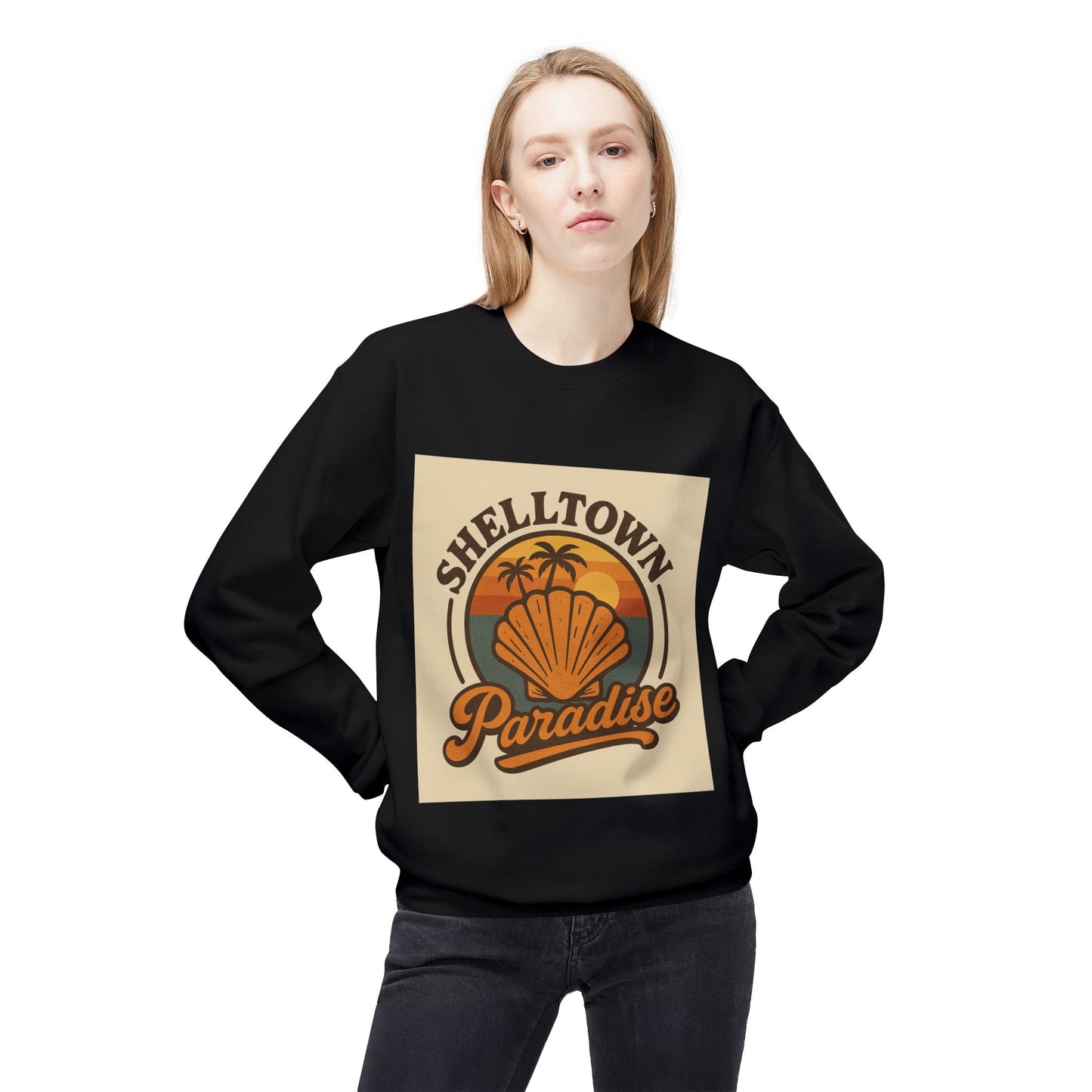 Shelltown Paradise Unisex Logo Crewneck Sweatshirt