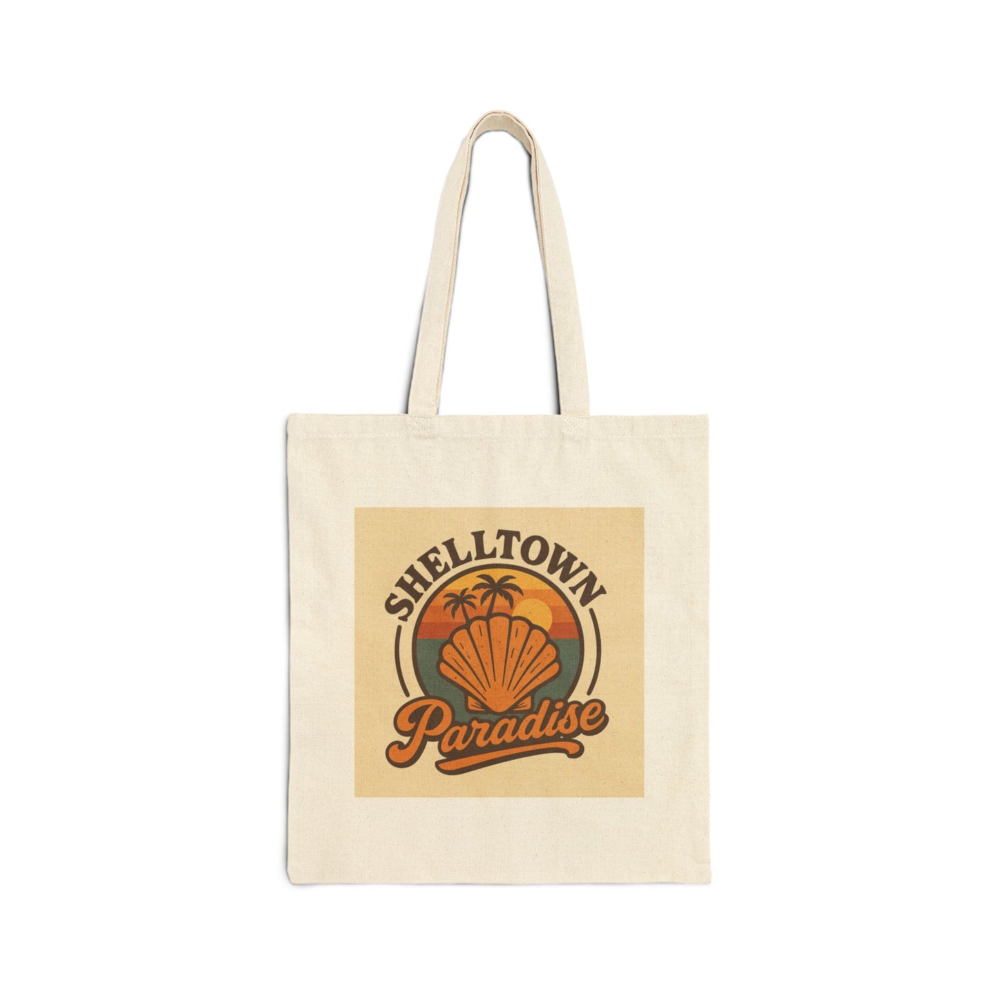 Shelltown Paradise Logo Cotton Canvas Tote Bag